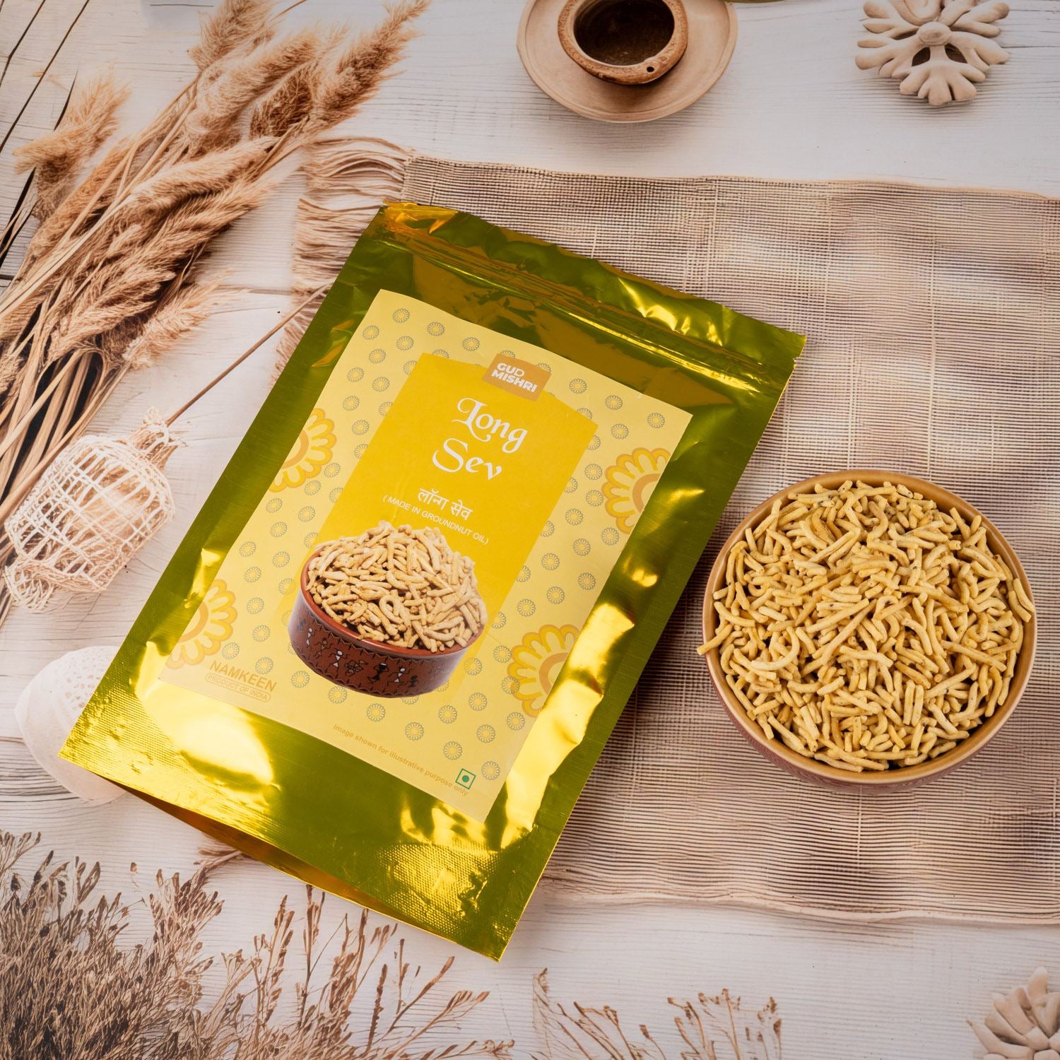 Long Sev (400gm) - Gud Mishri