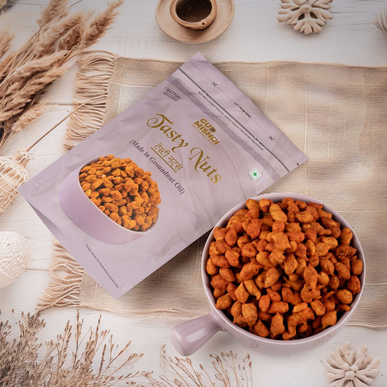 Tasty Nuts (400gm) - Gud Mishri