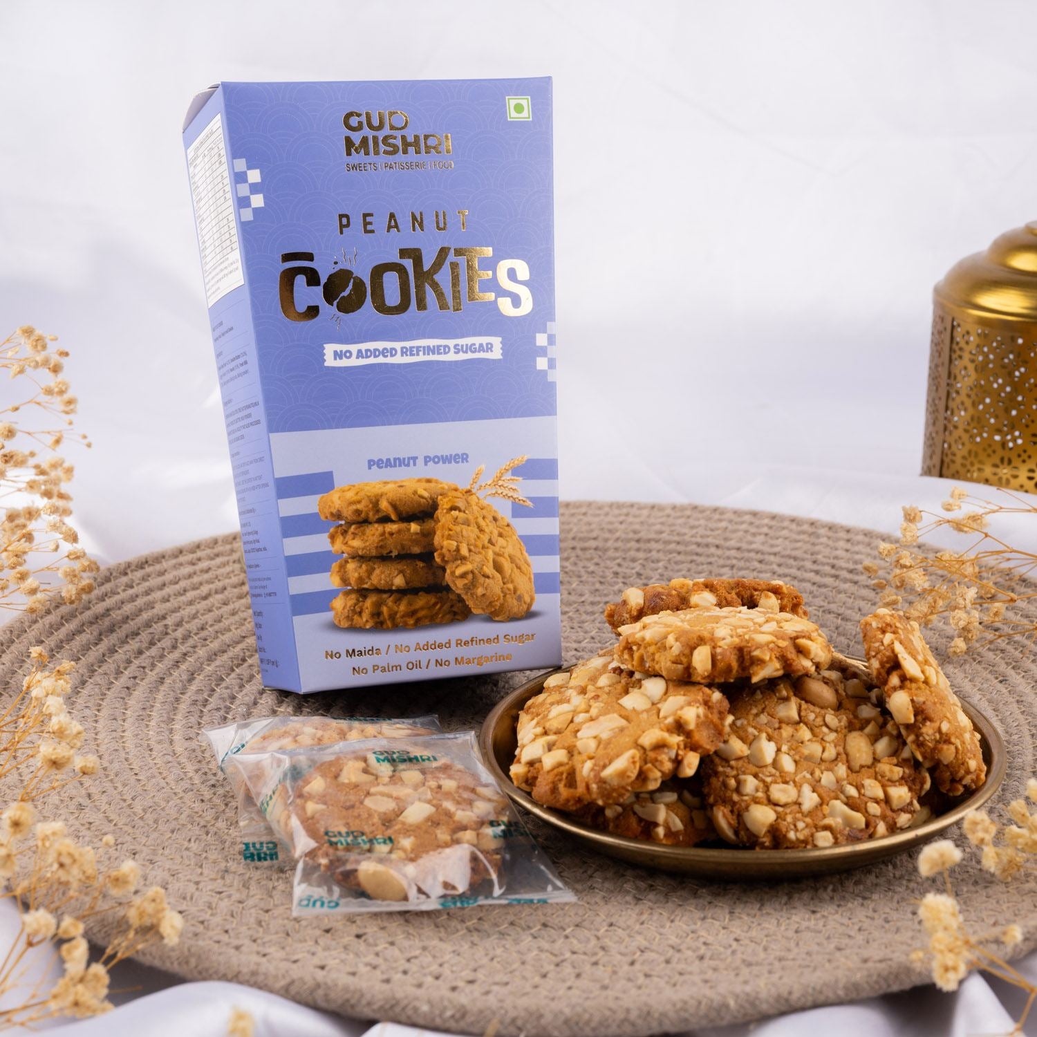 Peanut Gud Cookies (150gm) - Gud Mishri