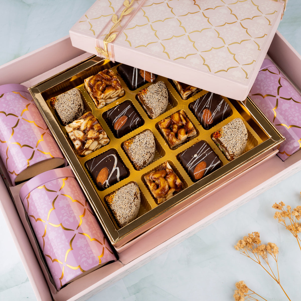 Mix Dry Fruit Sweets, Snacks, and Cookies Gift Hamper (DGH-41)