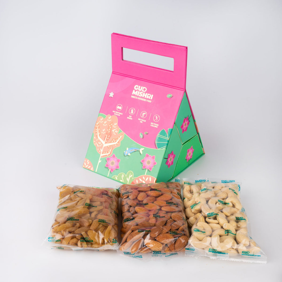 Assorted Dry Fruit Triangular Gift Hamper (DGH-56)