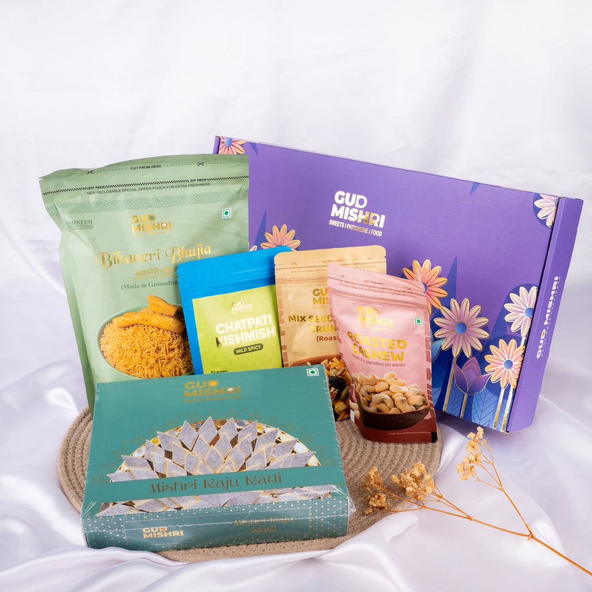 Mix Dry Fruit, Sweets and Namkeen Gift Hamper (DGH-57A)