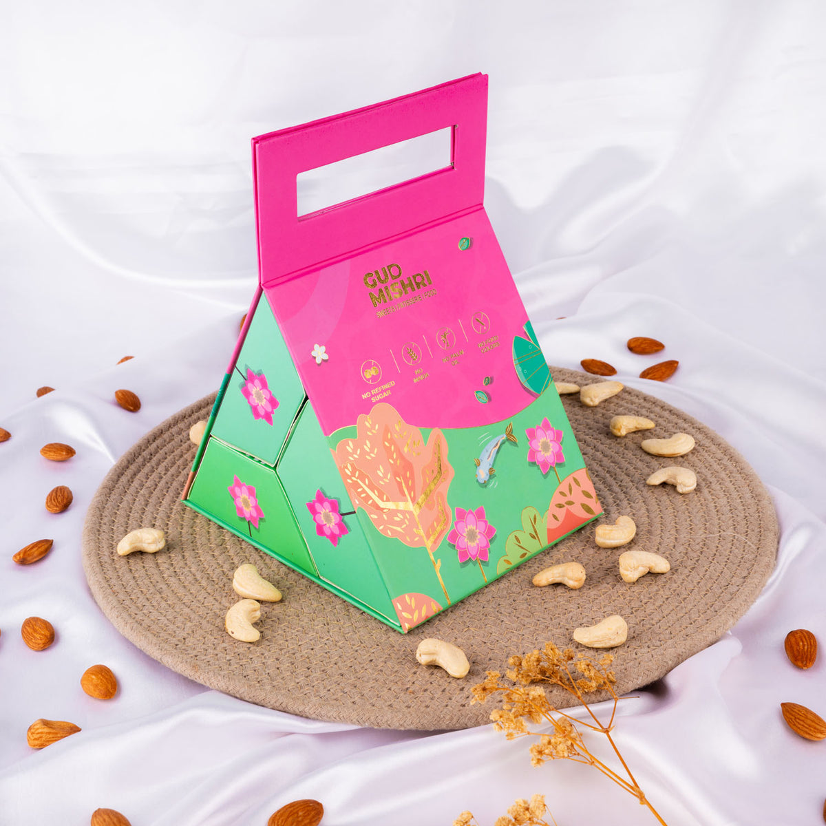 Assorted Dry Fruit Triangular Gift Hamper (DGH-56)