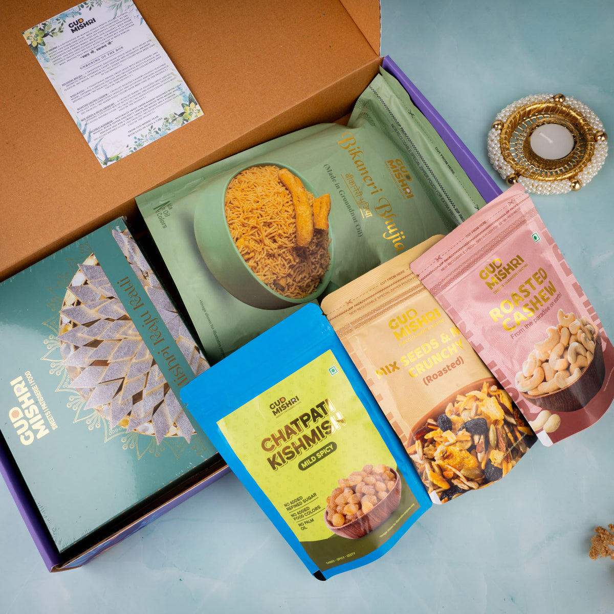 Mix Dry Fruit, Sweets and Namkeen Gift Hamper (DGH-57A)