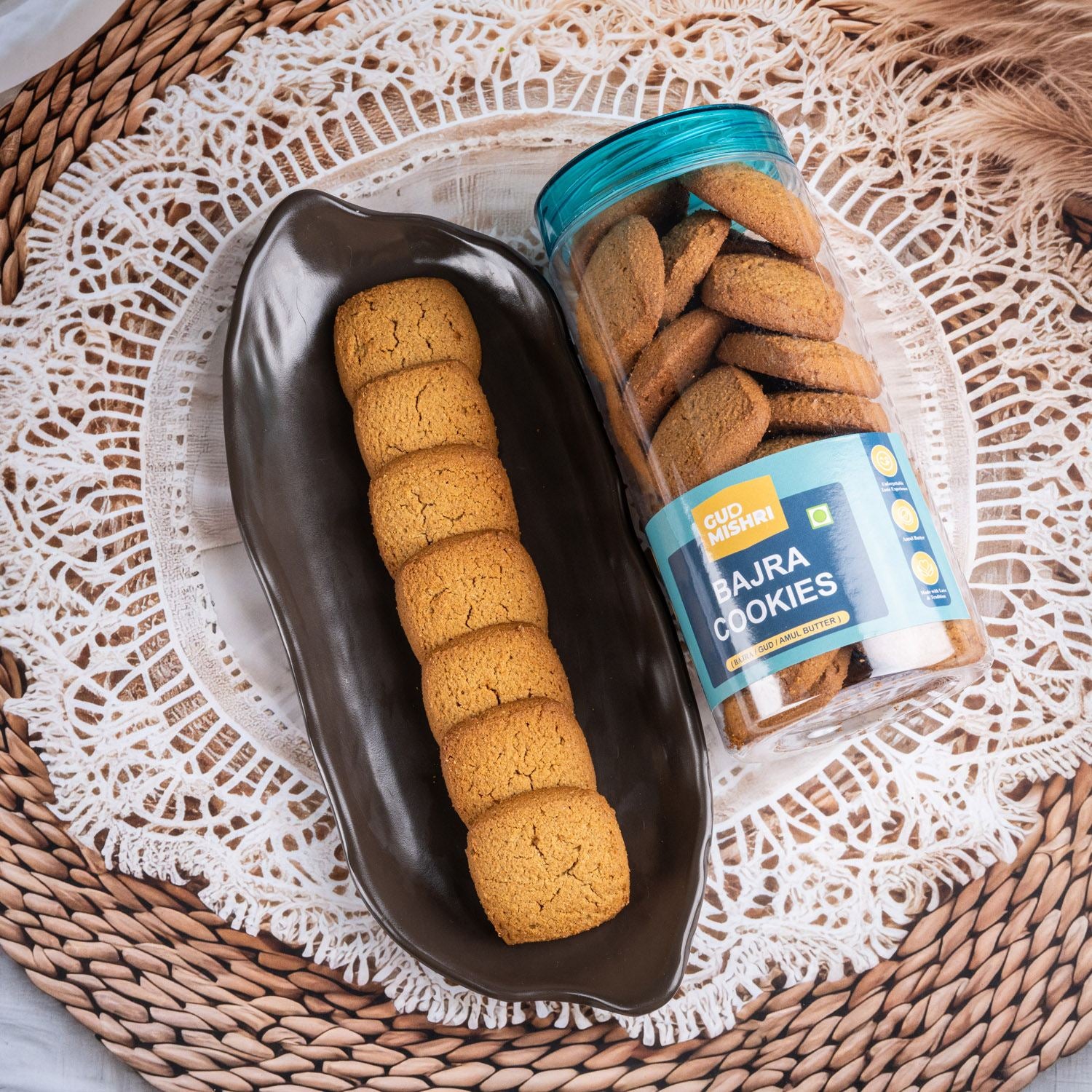 Bajra Cookies (280gm) - Gud Mishri