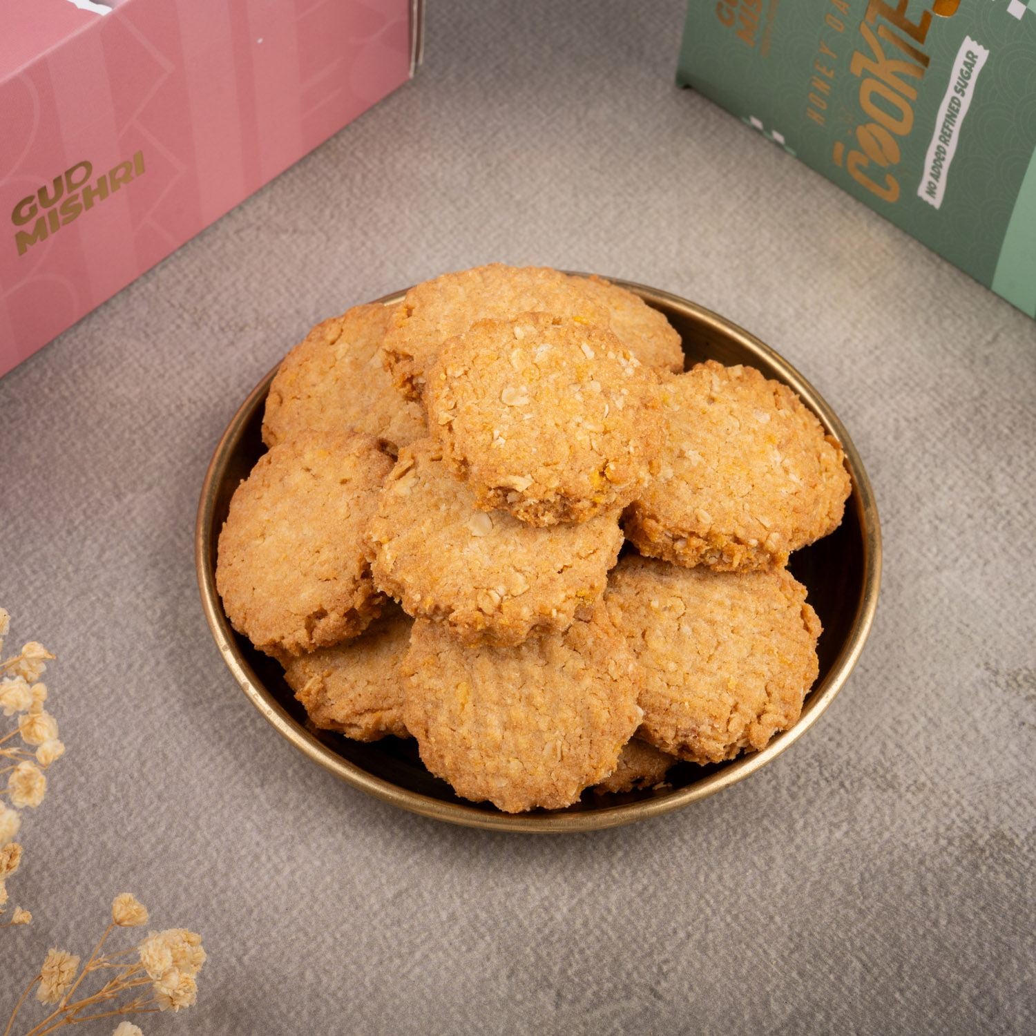 Honey Oats Cookies (175gm) - Gud Mishri