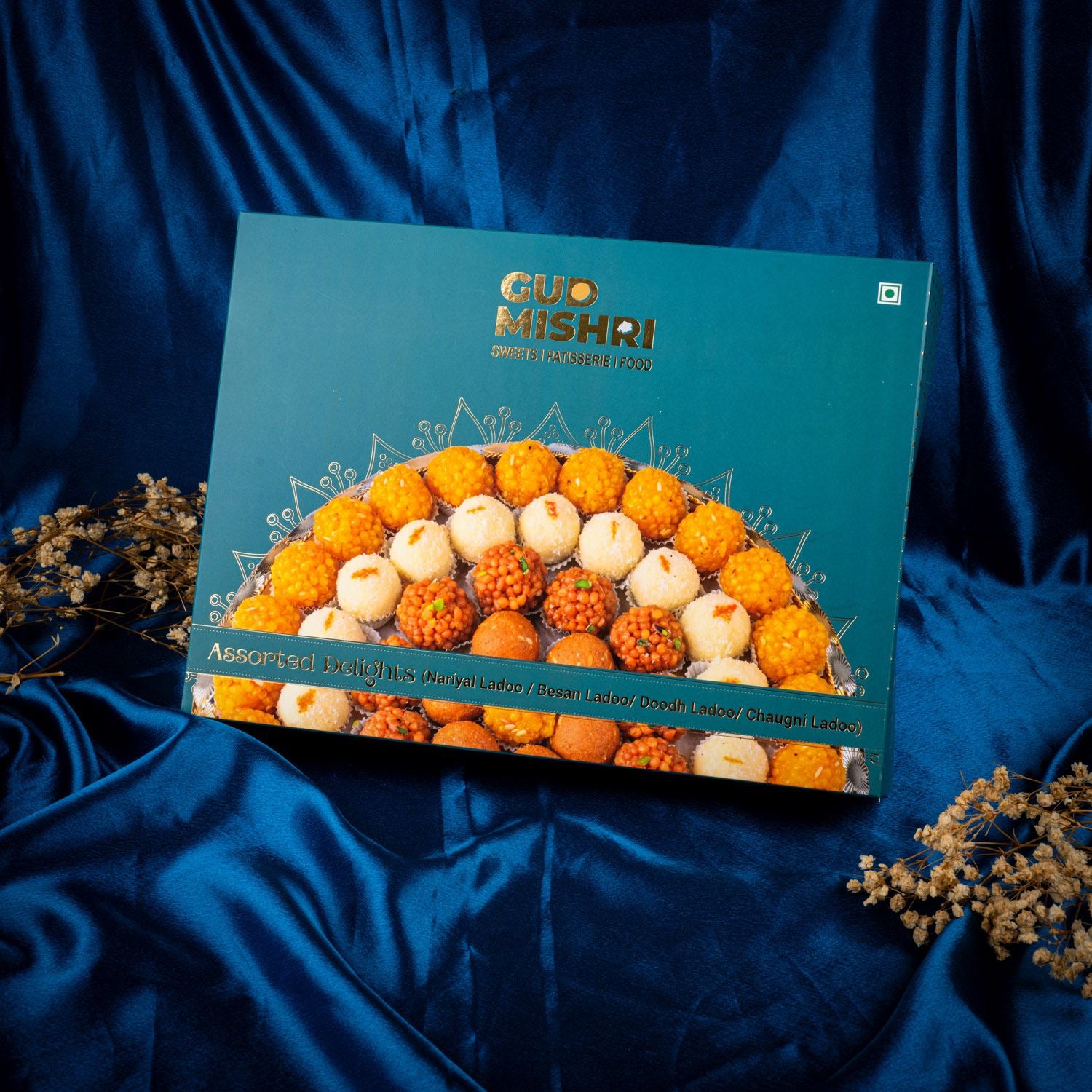 Ladoo Celebration Pack (1Kg) (Mix Sweet Box) - Gud Mishri