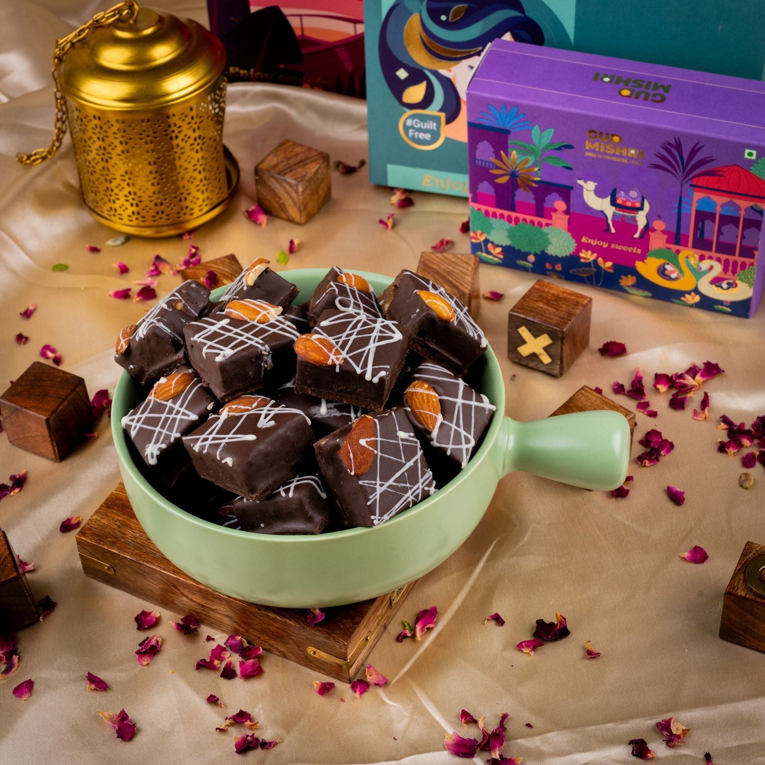 Kaju Choco Pastry Barfi - Gud Mishri