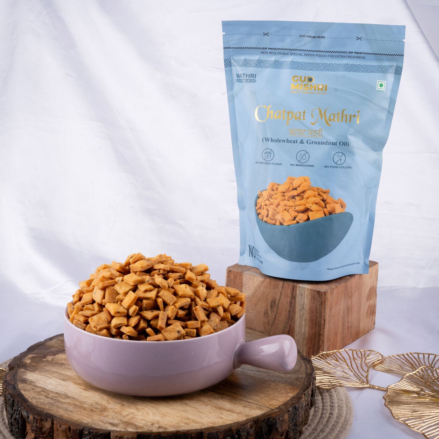 Chatpat Aata Mathri (400gm) - Gud Mishri