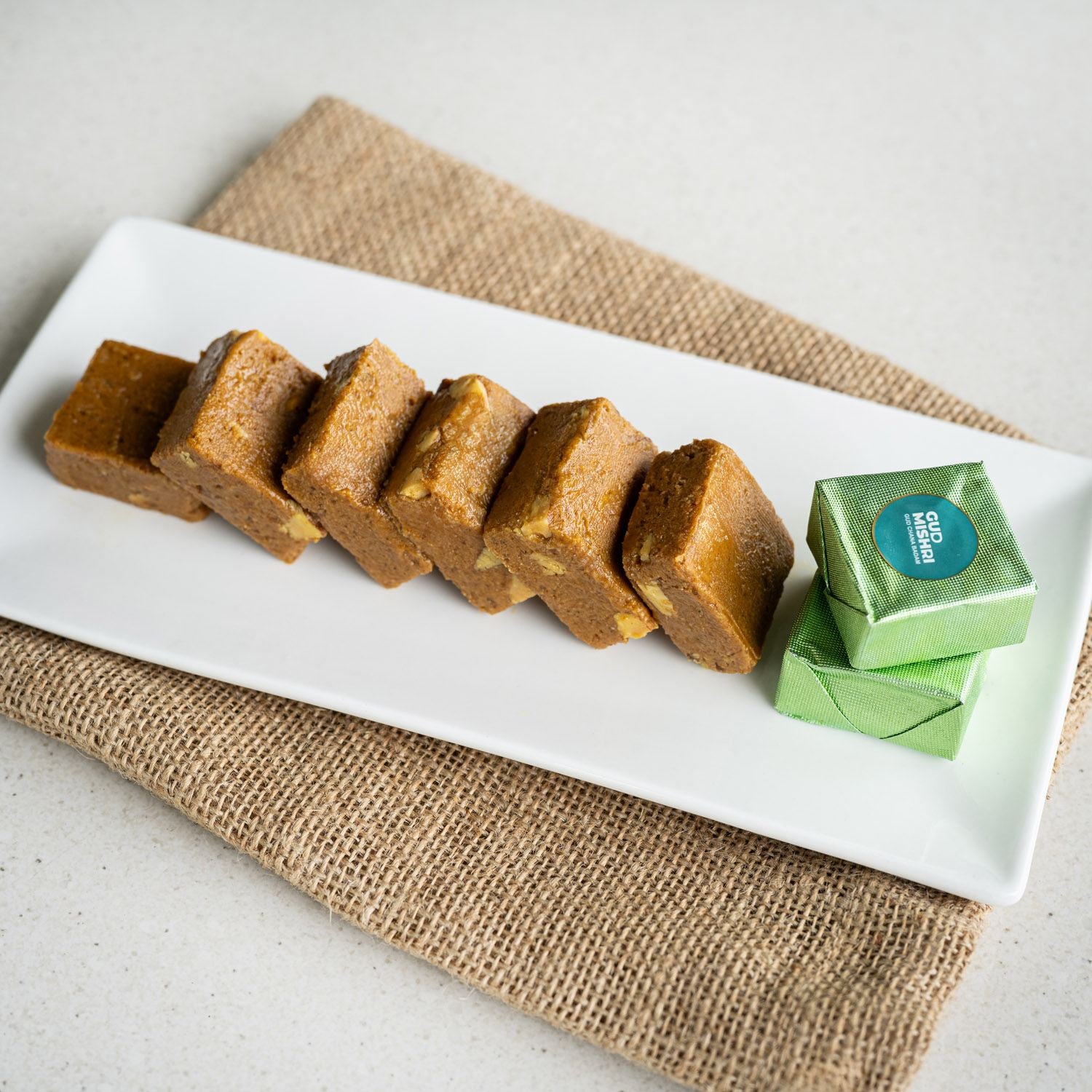 Gud Chana Badam Barfi - Gud Mishri