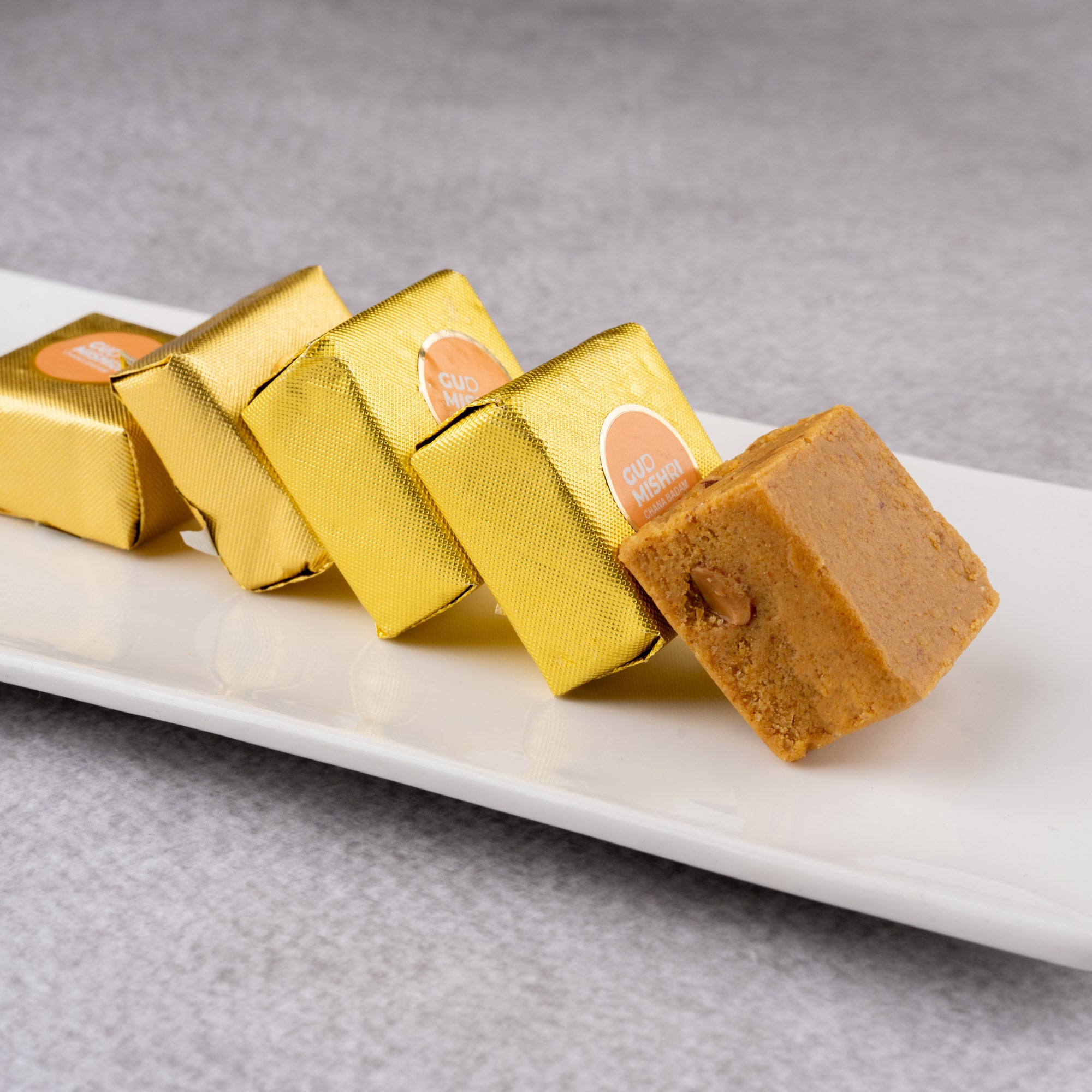 Chana Badam Barfi (Sugar-Free) - Gud Mishri