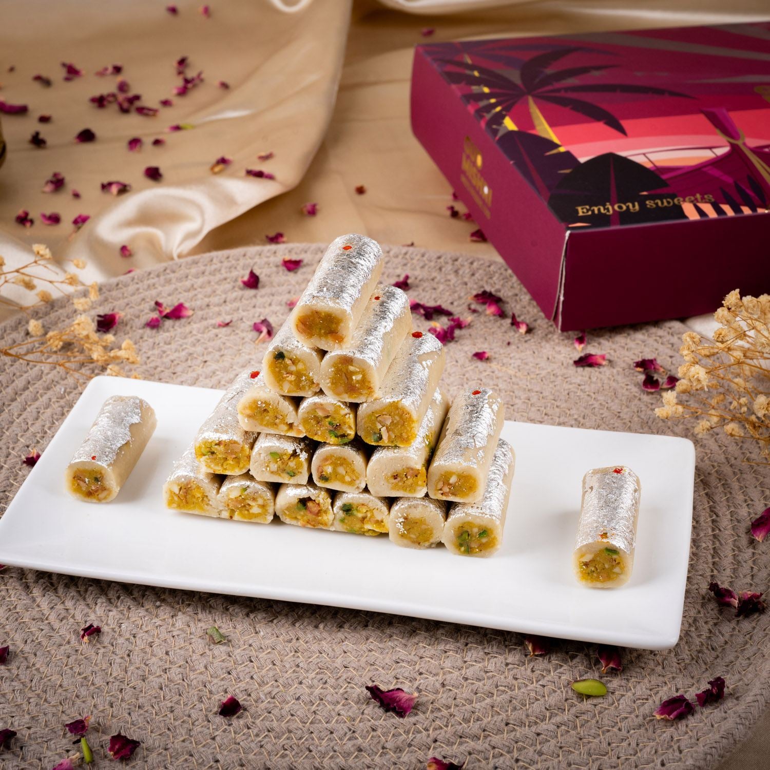 Kaju Roll Mishri - Gud Mishri