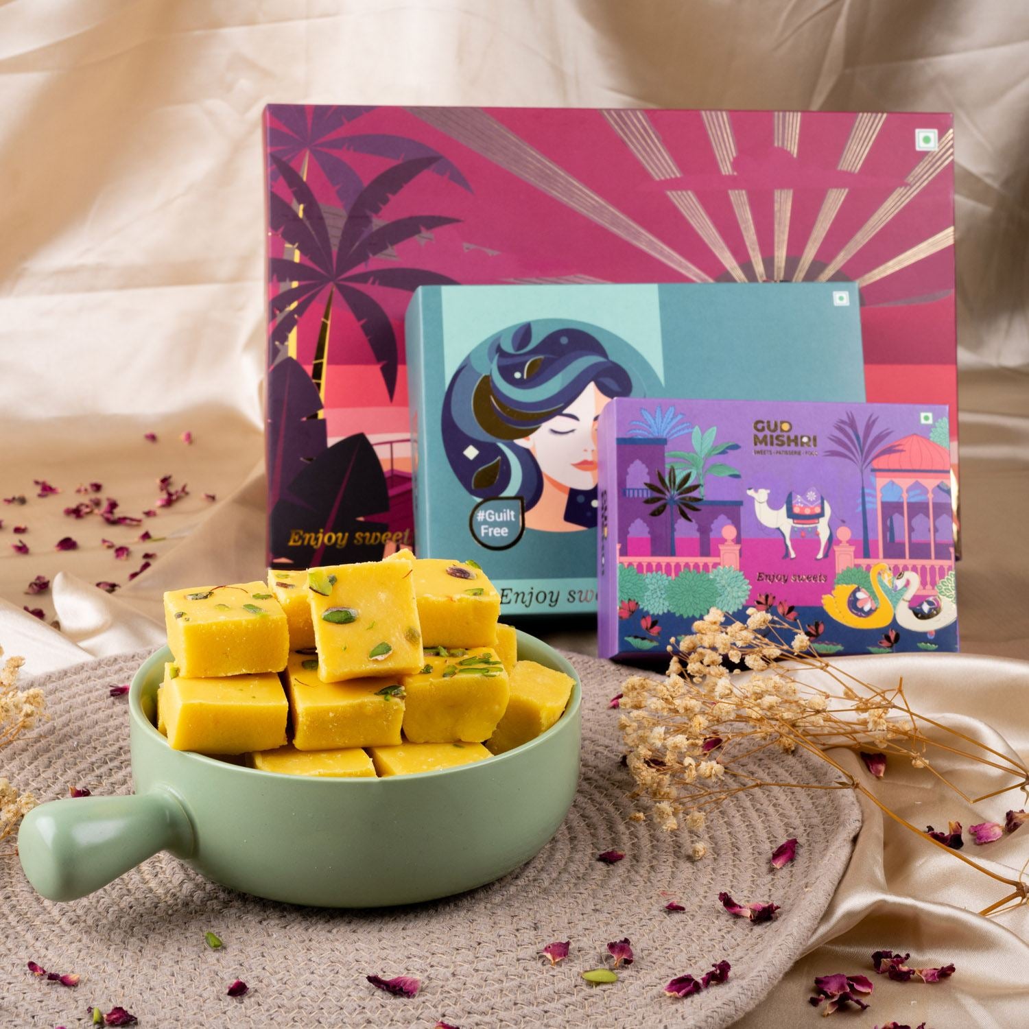 Kesar Mawa Barfi - Gud Mishri