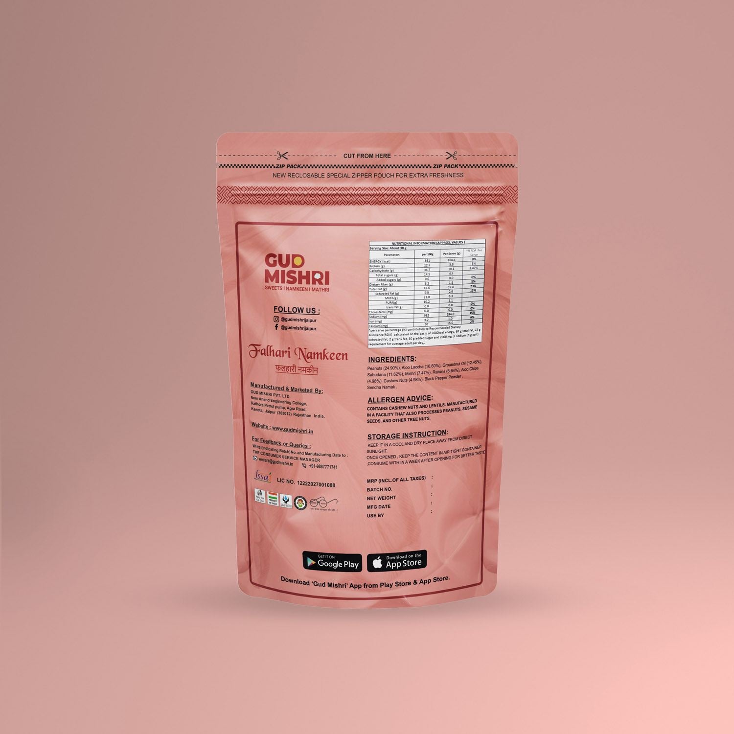 Falahari Mixture (400gm) - Gud Mishri