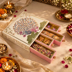 Gud Kaju Pak, Anjeer Delight, Gulabo Nuts, and Mini Samosa Gift Hamper (DGH-39)