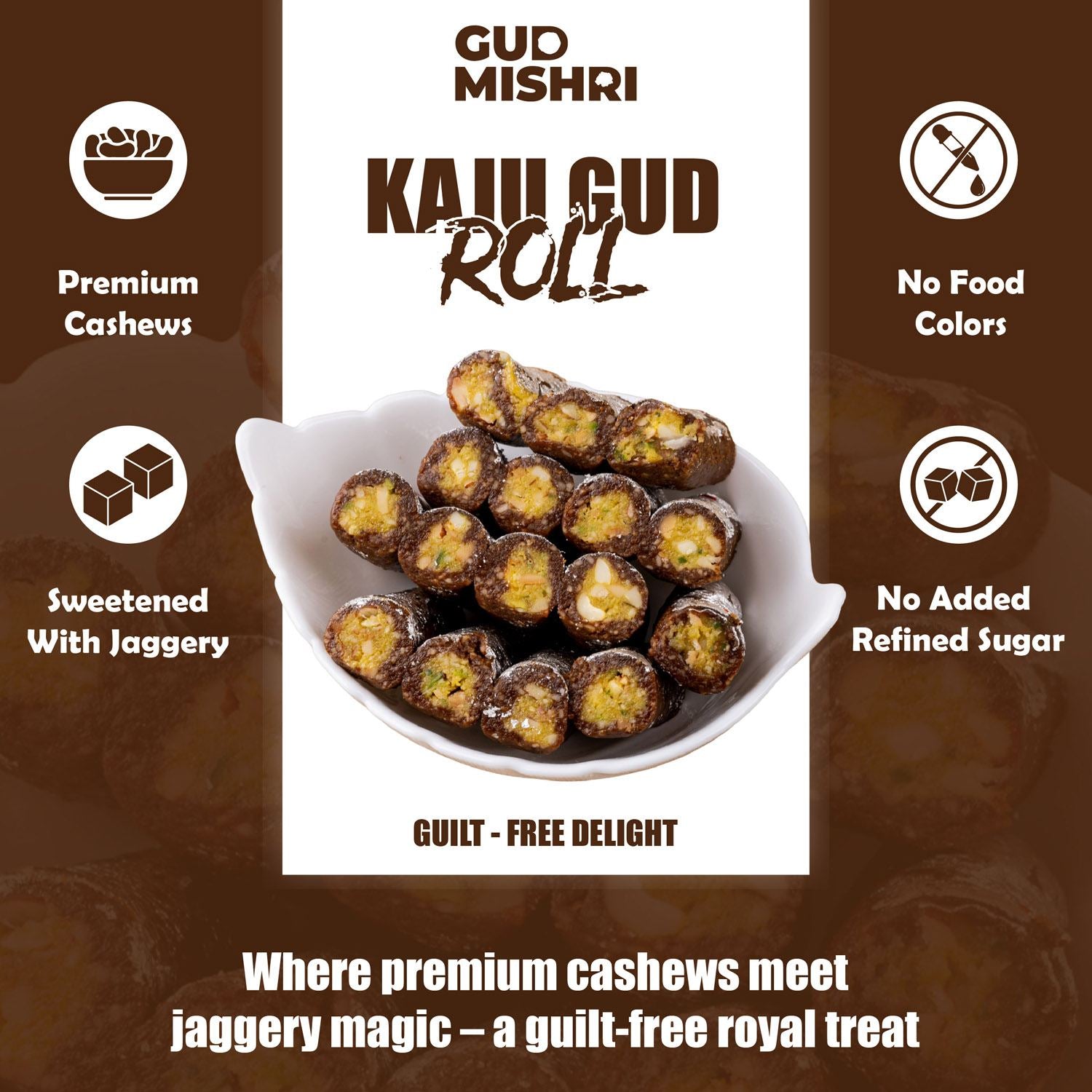 Kaju Roll Gud - Gud Mishri