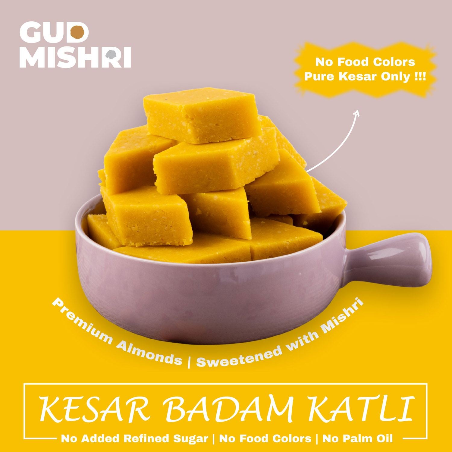 Kesar Badam Katli - Gud Mishri