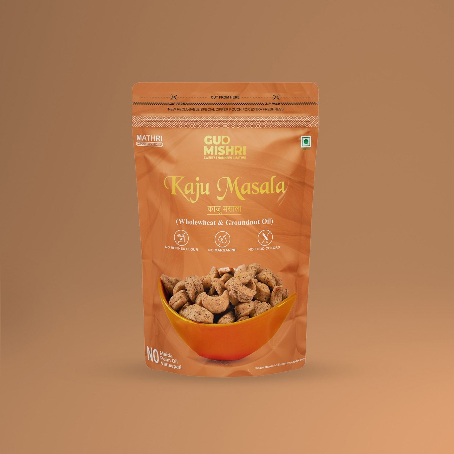 Masala Aata Kaju (400gm) - Gud Mishri