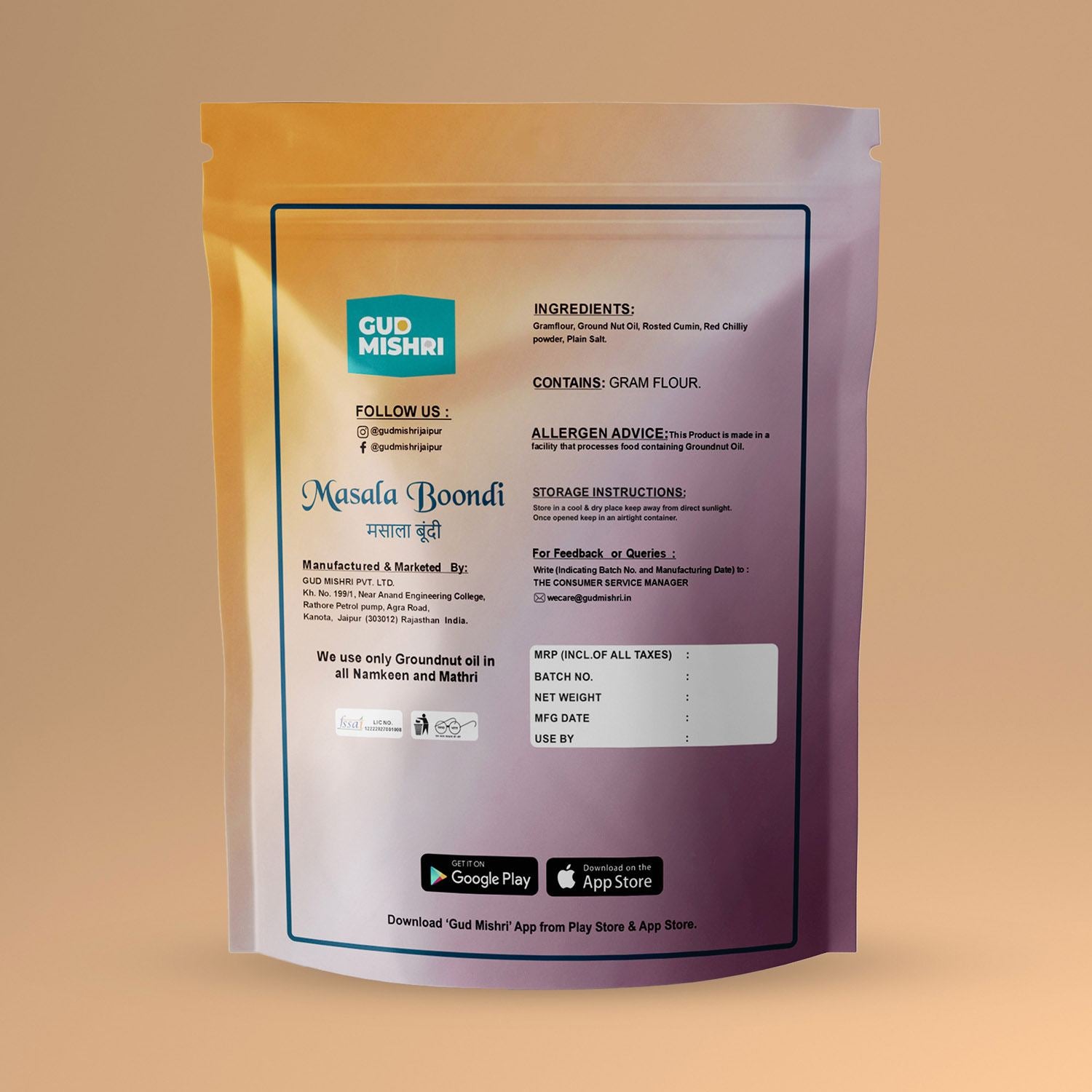 Masala Boondi (350gm) - Gud Mishri
