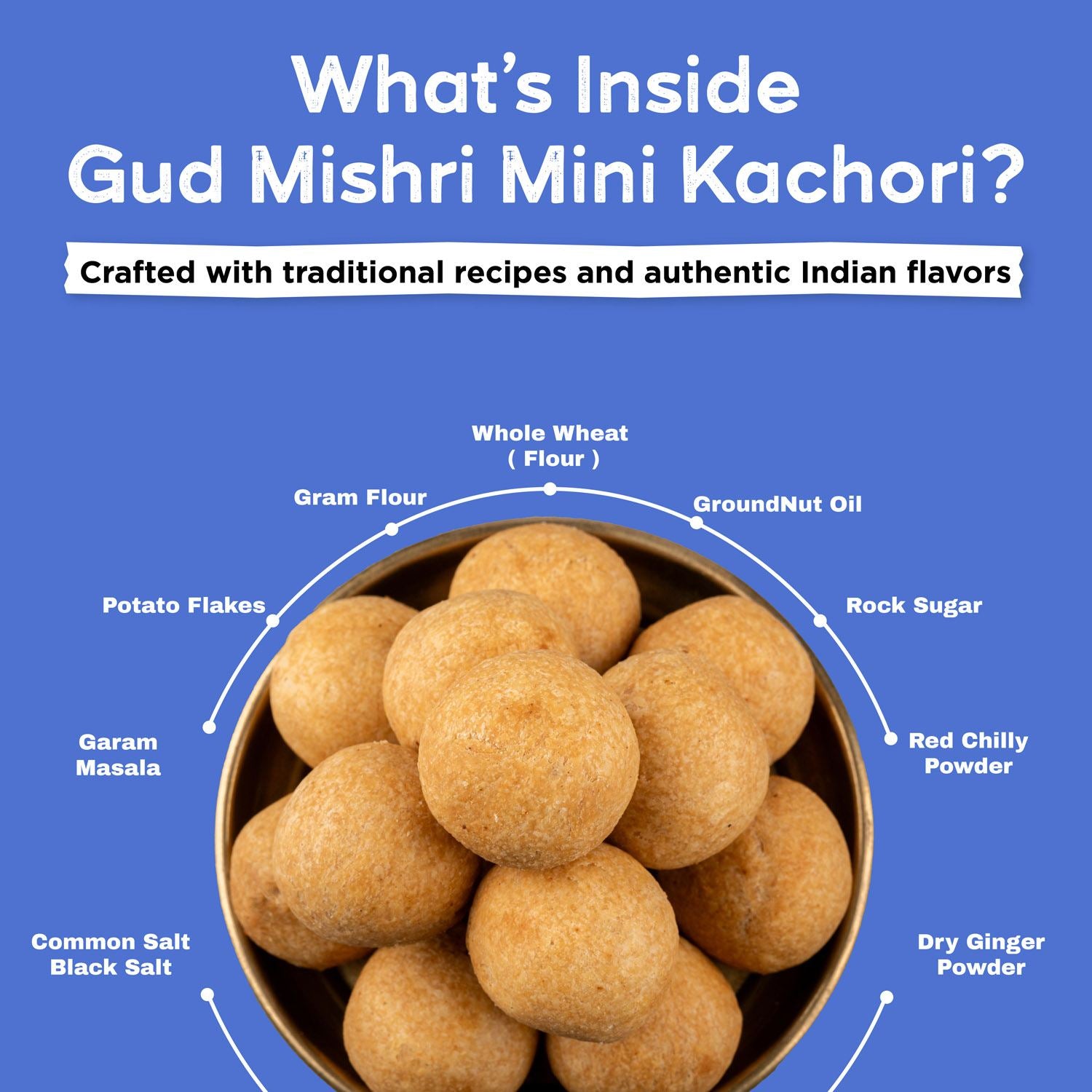 Mini Kachori (500gm) - Gud Mishri