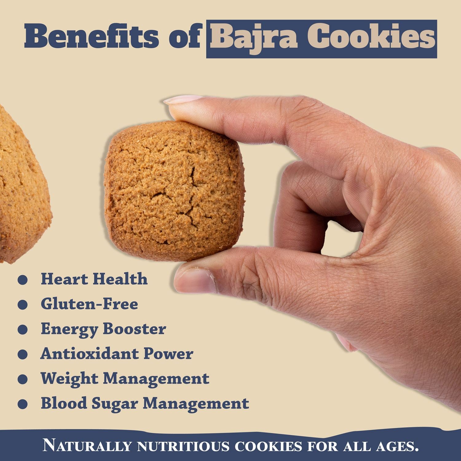 Bajra Cookies (280gm) - Gud Mishri