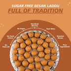 Besan Laddu (Sugar-Free) - Gud Mishri