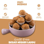 Besan Laddu Mishri - Gud Mishri