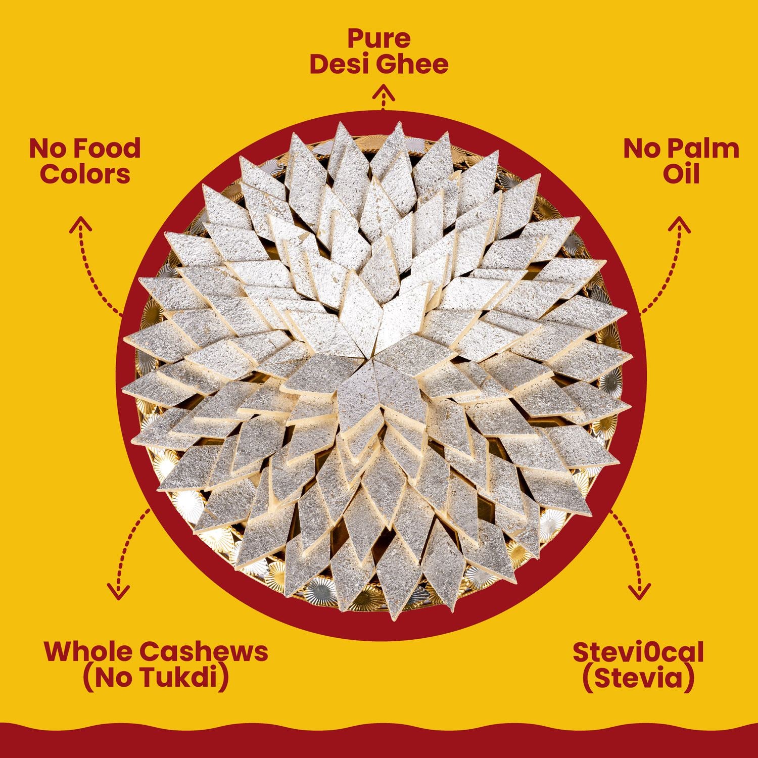 Kaju Katli (Sugar-Free) - Gud Mishri