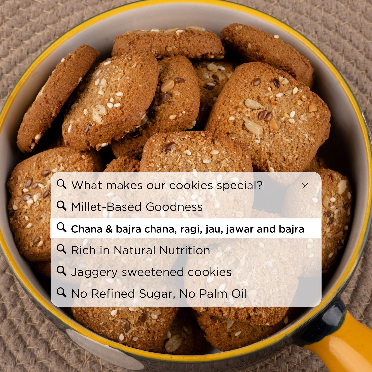 Millet Gud Cookies (150gm) - Gud Mishri