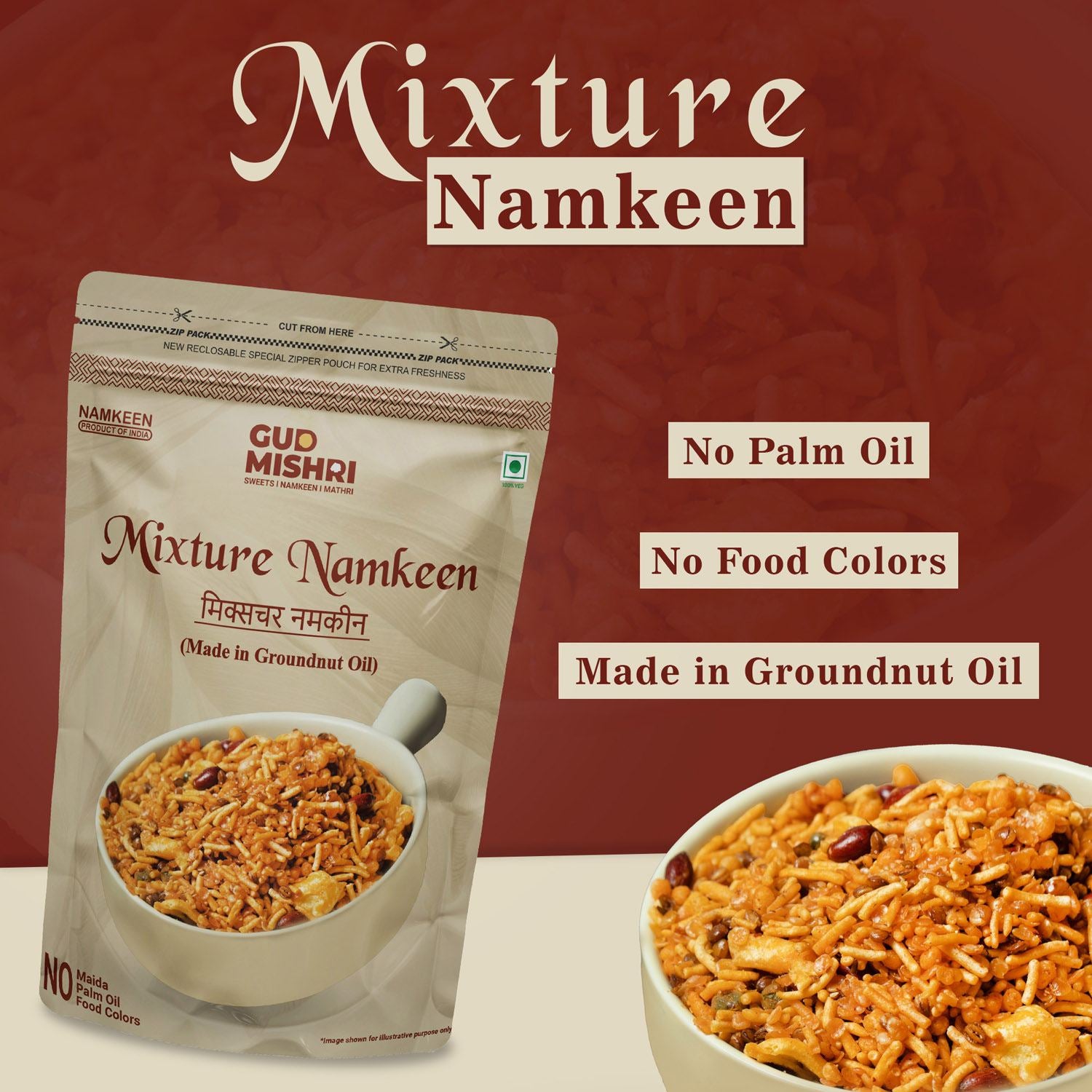 Mixture Namkeen (400gm) - Gud Mishri