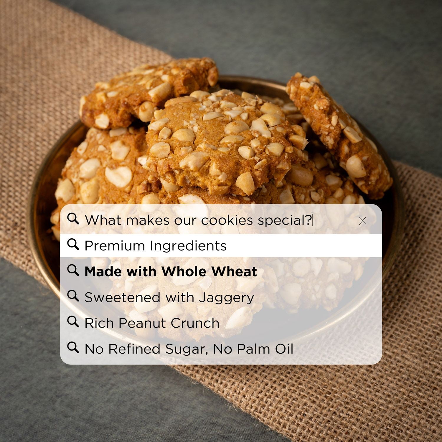 Peanut Gud Cookies (150gm) - Gud Mishri