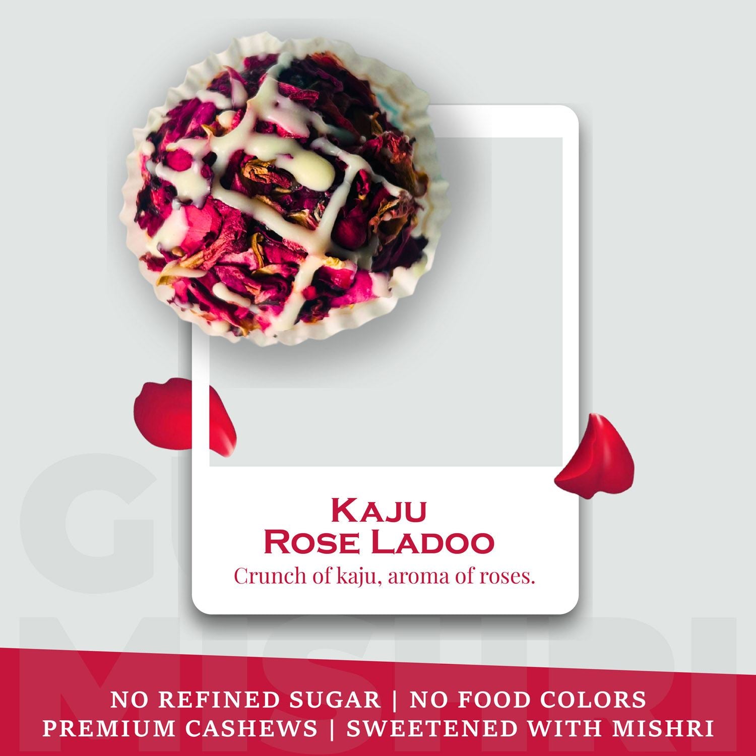 Kaju Rose Laddu - Gud Mishri